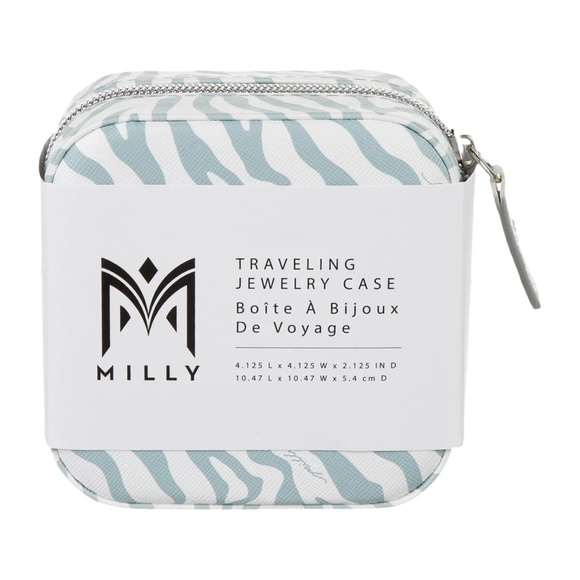Milly Handbags - NWT Milly Blue and White Patterned Jewelry Case